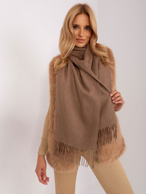 Szalik-AT-SZ-23185.62P-ciemny brązowy rozmiar - ONE SIZE