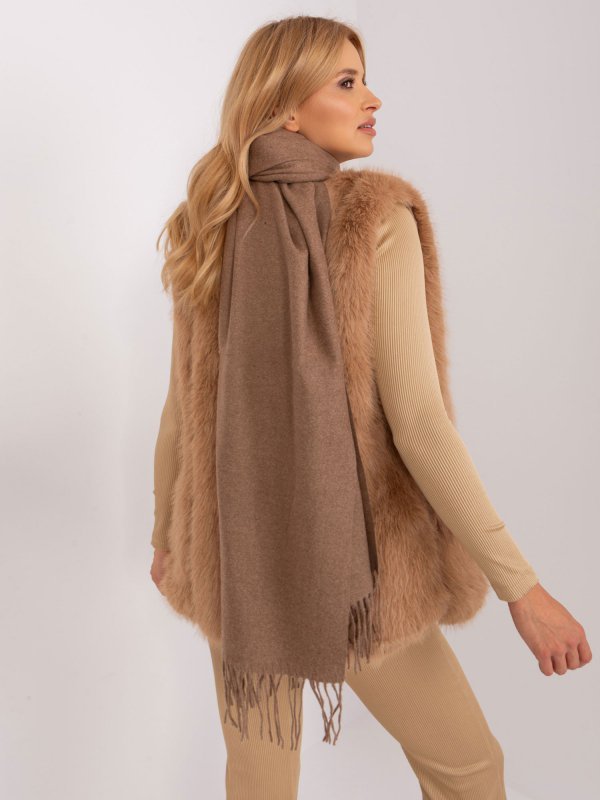 Szalik-AT-SZ-23185.62P-ciemny brązowy rozmiar - ONE SIZE