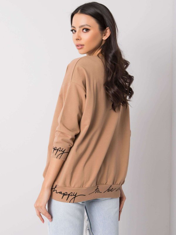 Bluza-RV-BL-5978.06P-camelowy rozmiar - ONE SIZE