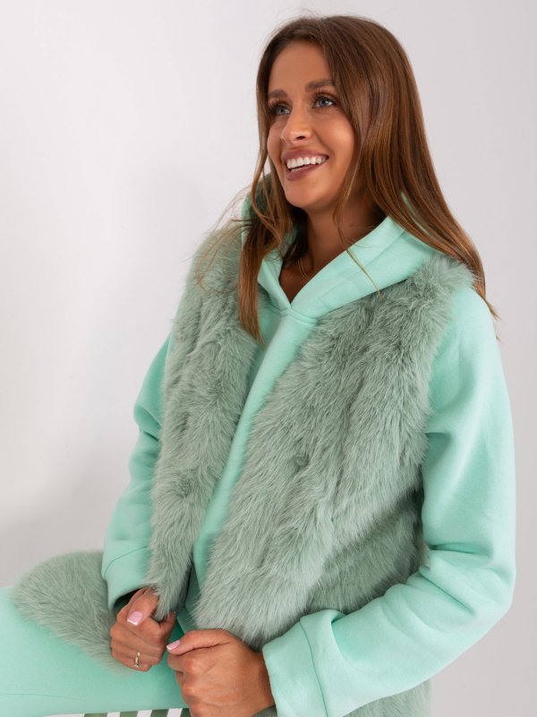 Kamizelka-AT-KZ-2368.00P-pistacjowy rozmiar - S/M