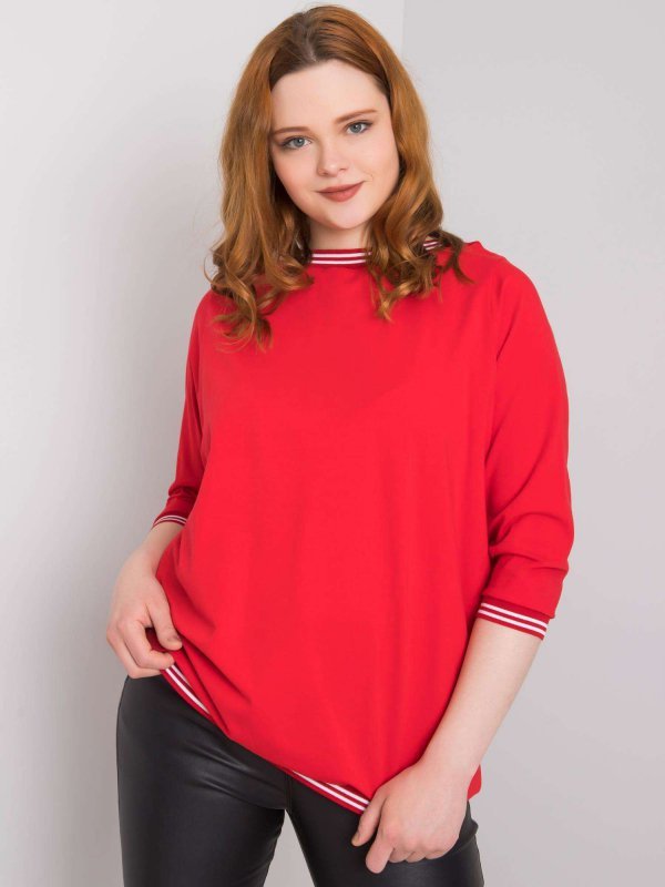 Bluzka-RV-BZ-6640.86-czerwony rozmiar - 2XL