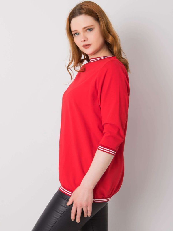 Bluzka-RV-BZ-6640.86-czerwony rozmiar - 4XL