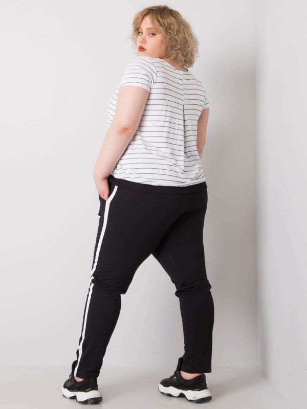 Spodnie dresowe-RV-DR-6643.95-czarny rozmiar - 3XL