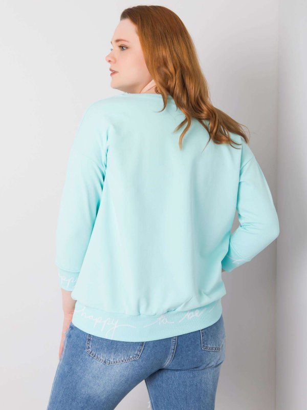 Bluza-RV-BL-5978.06P-mietowy rozmiar - ONE SIZE