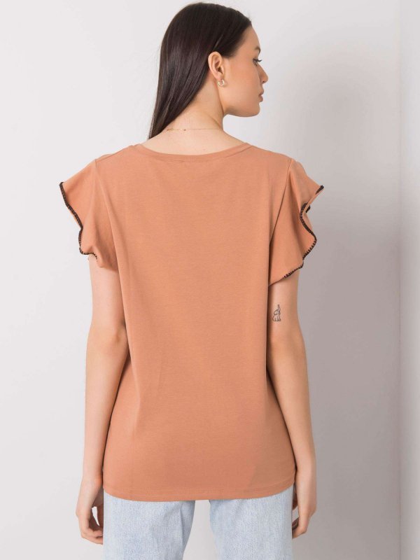 Bluzka-FA-BZ-7063.53P-camelowy rozmiar - ONE SIZE