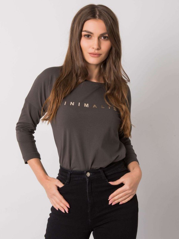 Bluzka-RV-BZ-0126.01P-ciemny khaki rozmiar - ONE SIZE