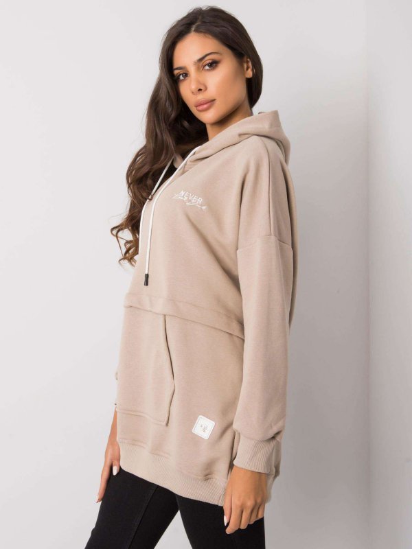 Bluza-RV-BL-7095.30P-beżowy rozmiar - ONE SIZE