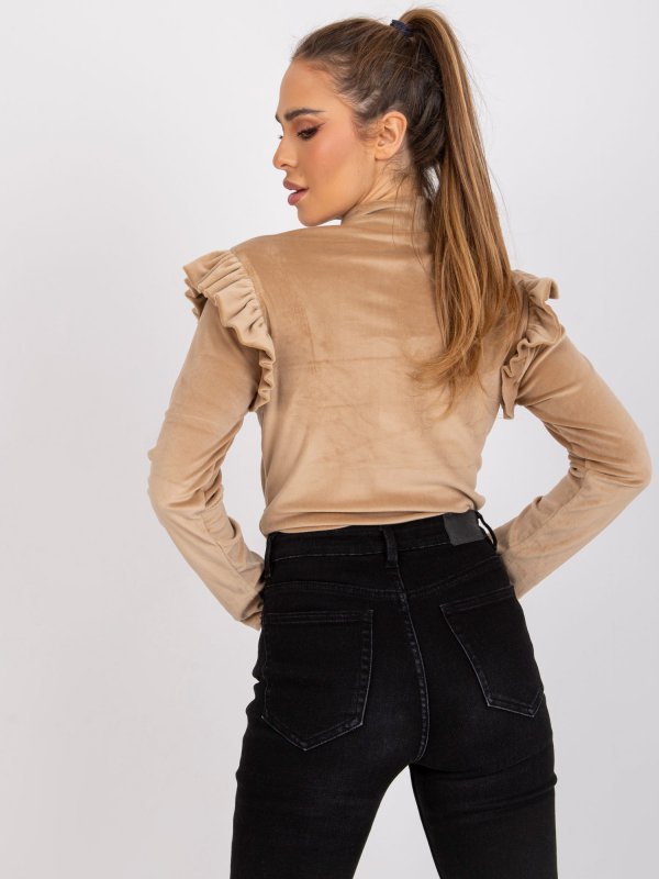 Bluzka-DHJ-BZ-6533B.85-camelowy rozmiar - ONE SIZE