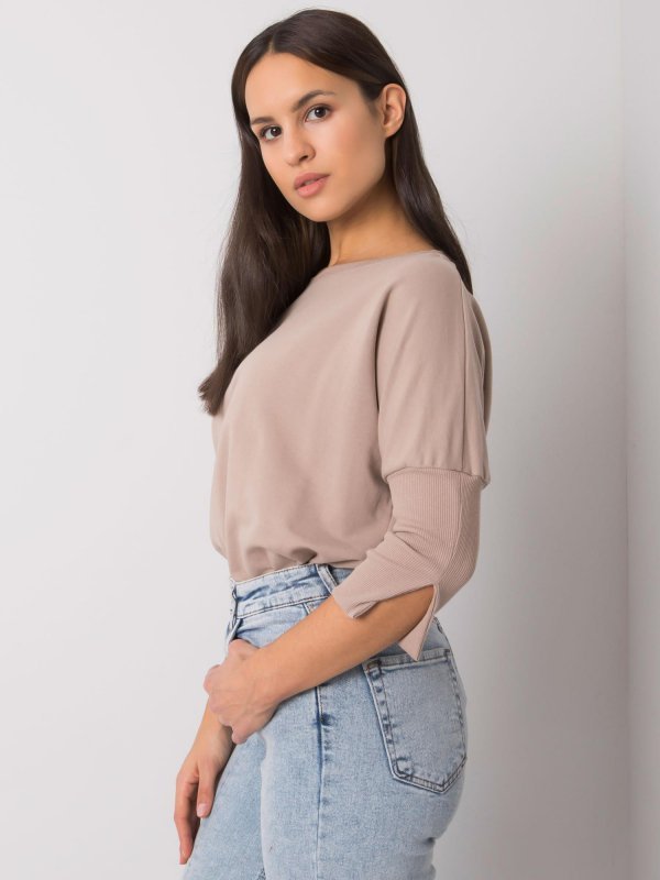 Bluzka-RV-BZ-7362.19-ciemny bezowy rozmiar - S/M