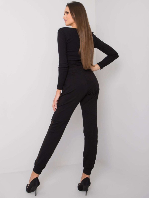 Spodnie dresowe-RV-DR-6896.48P-czarny rozmiar - L