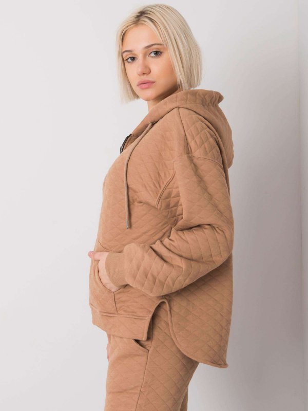 Bluza-RV-BL-7451.23-camelowy rozmiar - S/M