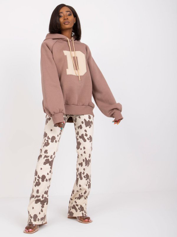 Bluza-EM-BL-651/D.29X-brązowy rozmiar - ONE SIZE