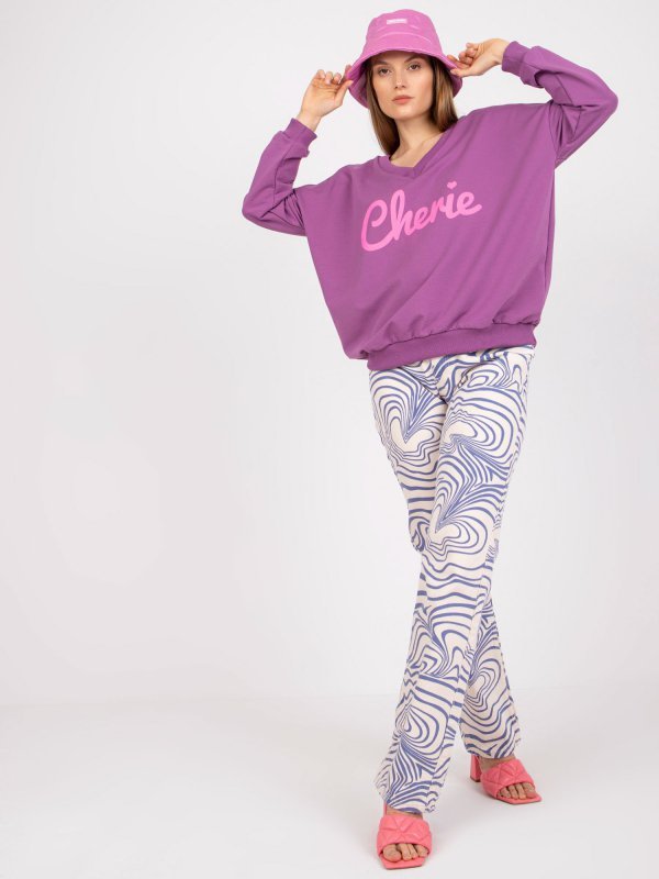 Bluza-FA-BL-7754.55P-fioletowy rozmiar - ONE SIZE