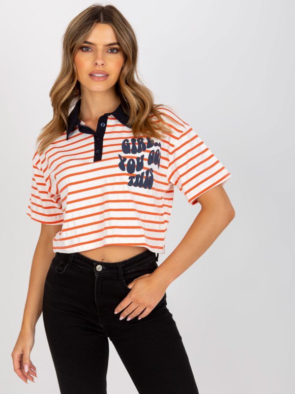 Bluzka-FA-BZ-7785.91P-pomarańczowy rozmiar - ONE SIZE