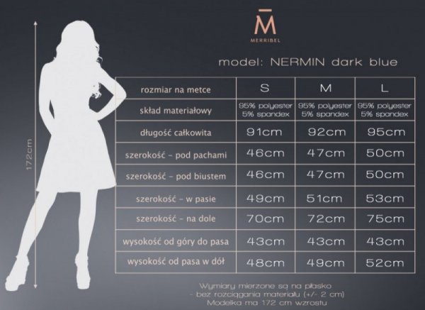 Sukienka Nermin Dark Blue 85328 rozmiar - L