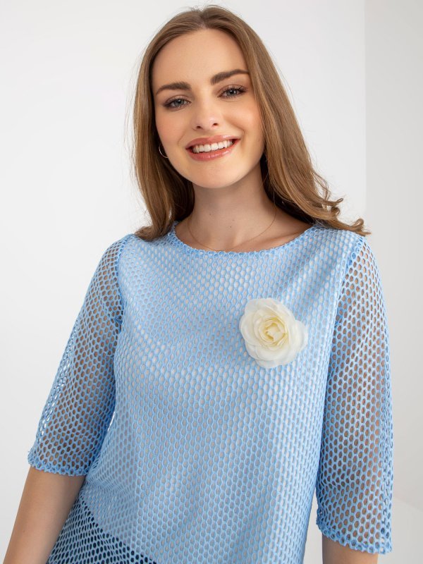 Bluzka-LK-BZ-506642.94-jasny niebieski rozmiar - 36