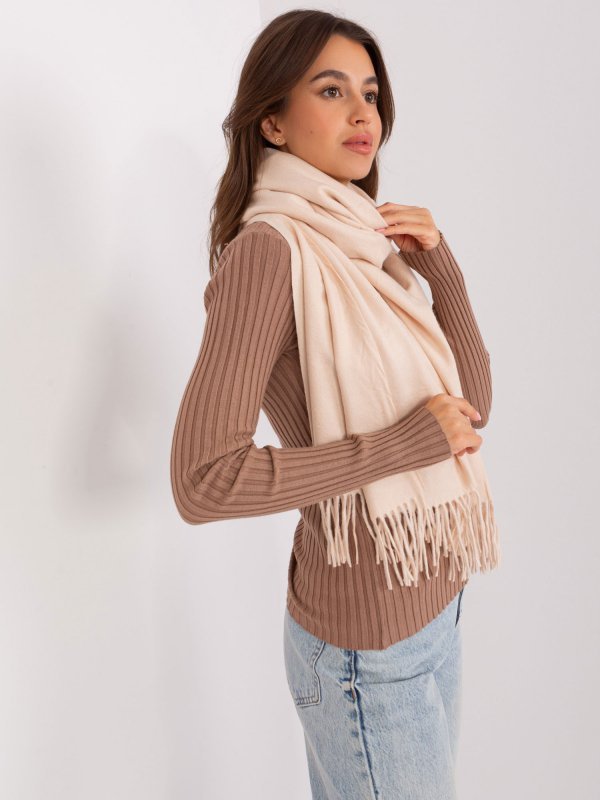 Szalik-AT-SZ-23185.62P-jasny beżowy rozmiar - ONE SIZE