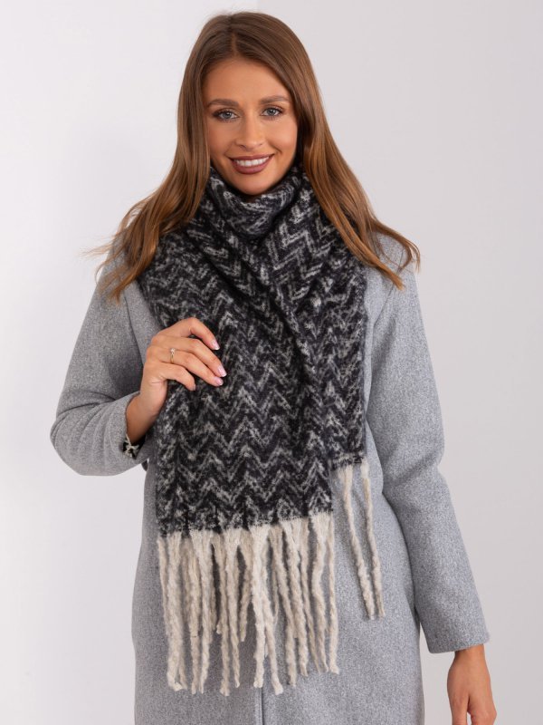 Szalik-AT-SZ-23125.75-czarno-beżowy rozmiar - ONE SIZE