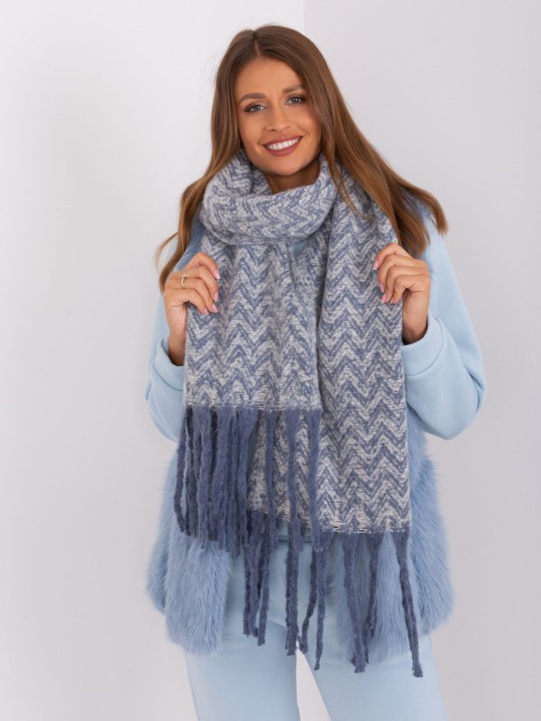 Szalik-AT-SZ-23125.75-biało-niebieski rozmiar - ONE SIZE