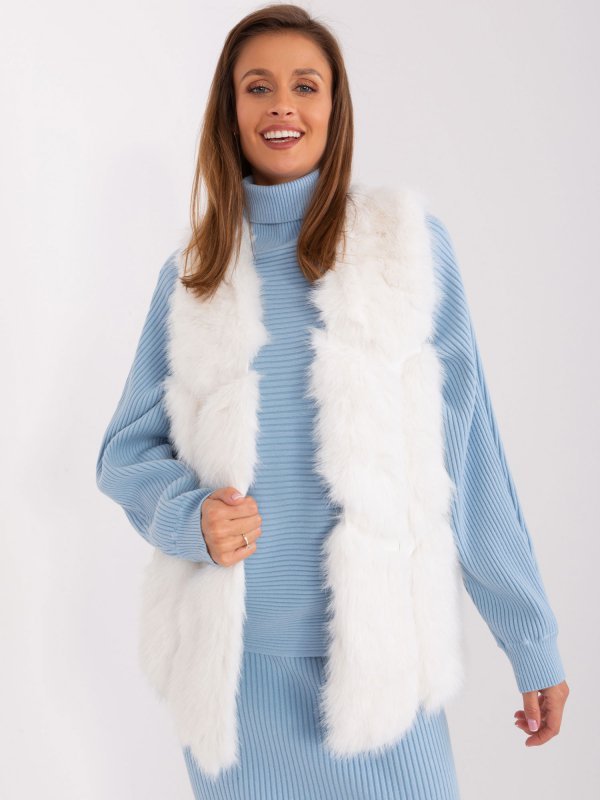 Kamizelka-AT-KZ-2375.00P-ecru rozmiar - M/L