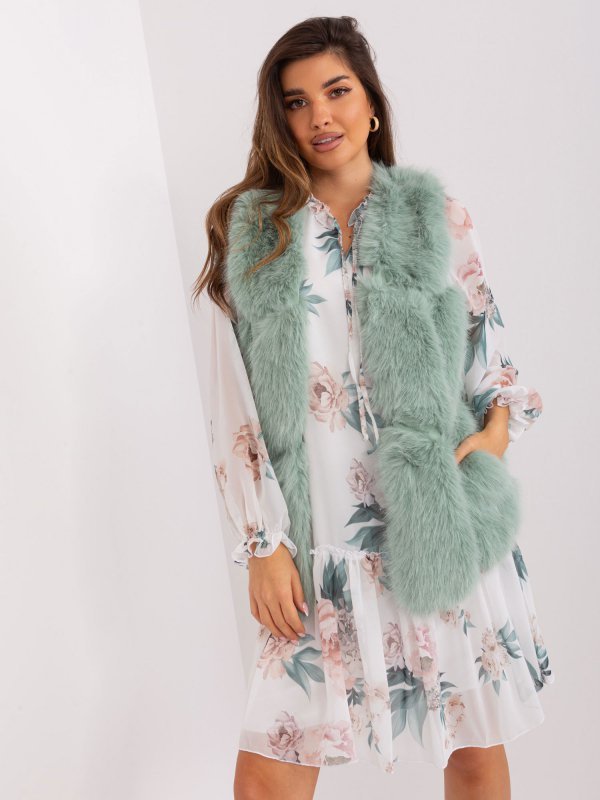 Kamizelka-AT-KZ-2375.00P-pistacjowy rozmiar - M/L