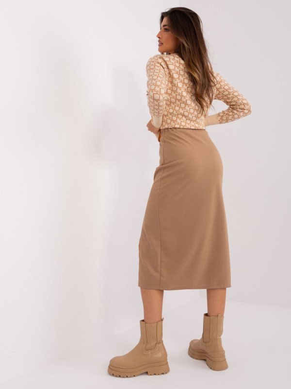 Spódnica-LK-SD-509445.72P-camelowy rozmiar - S/M