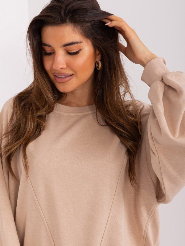 Bluza-EM-BL-716.14-beżowy rozmiar - ONE SIZE