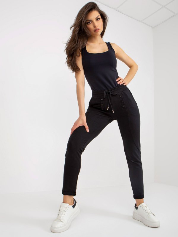 Spodnie dresowe-RV-DR-8692.21-czarny rozmiar - L/XL