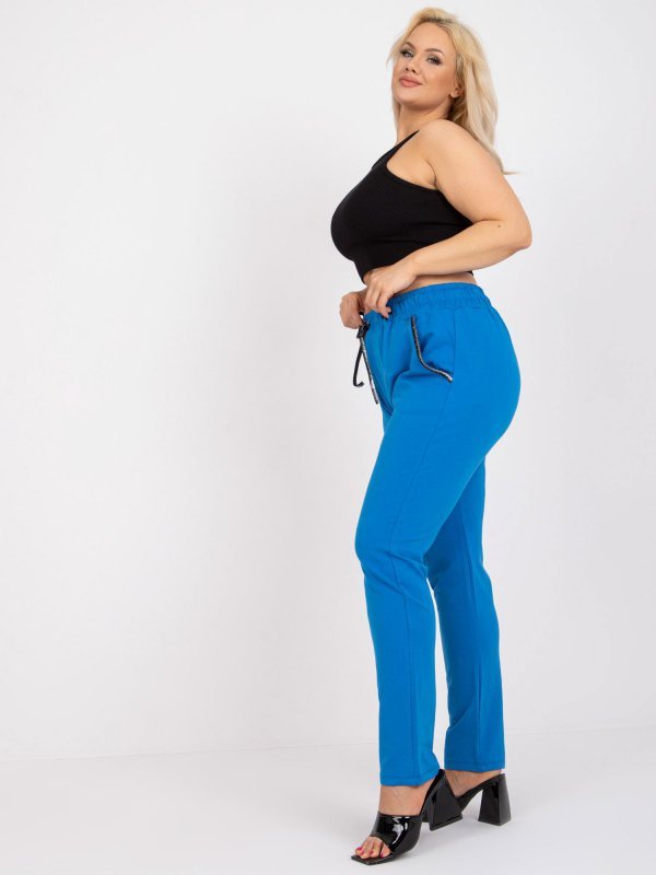 Spodnie dresowe-RV-DR-4765.52-niebieski rozmiar - 3XL