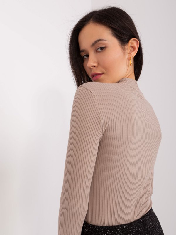 Bluzka-RV-BZ-9205.23X-ciemny bezowy rozmiar - L/XL