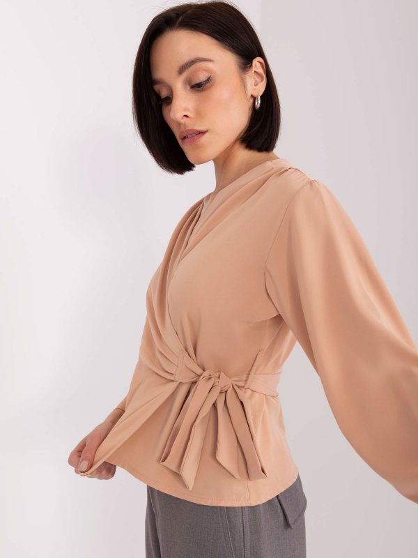 Bluzka-EM-BZ-3035.36-camelowy rozmiar - L