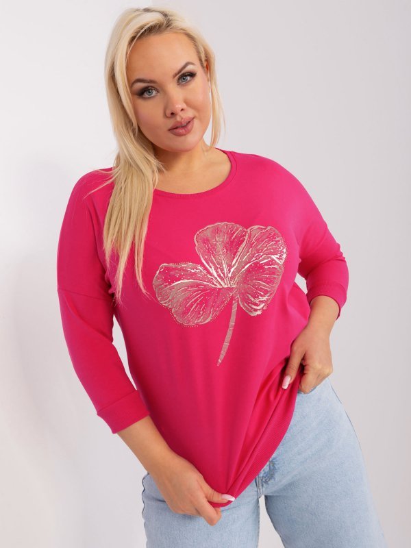 Bluzka-RV-BZ-9191.78-fuksjowy rozmiar - ONE SIZE