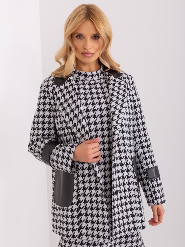 Marynarka-LK-MA-509511.99-biało-czarny rozmiar - S/M