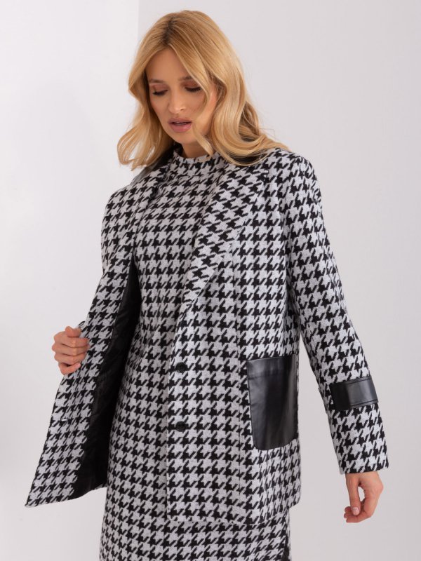 Marynarka-LK-MA-509511.99-biało-czarny rozmiar - S/M