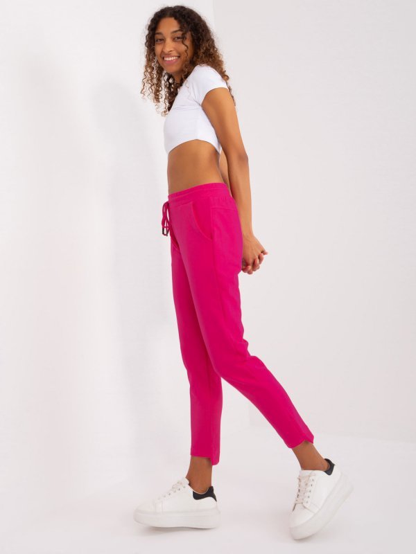 Spodnie dresowe-RV-DR-8380.25P-fuksjowy rozmiar - L/XL