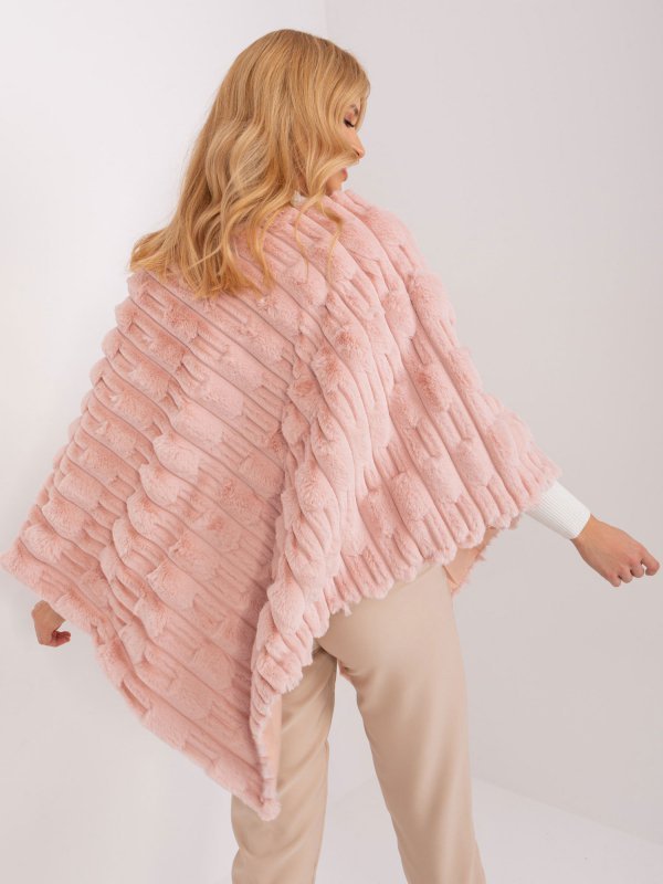 Poncho-AT-PN-2347.68-jasny różowy rozmiar - ONE SIZE