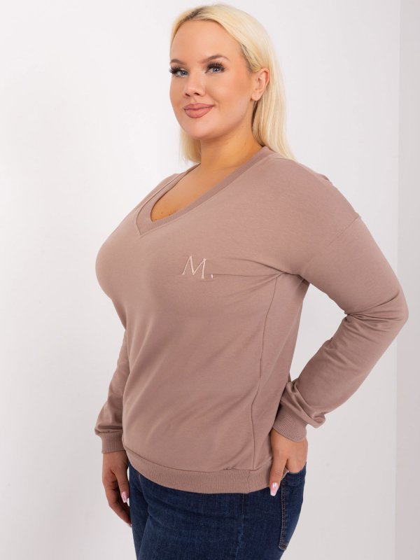 Bluzka-RV-BZ-9233.24-ciemny bezowy rozmiar - ONE SIZE