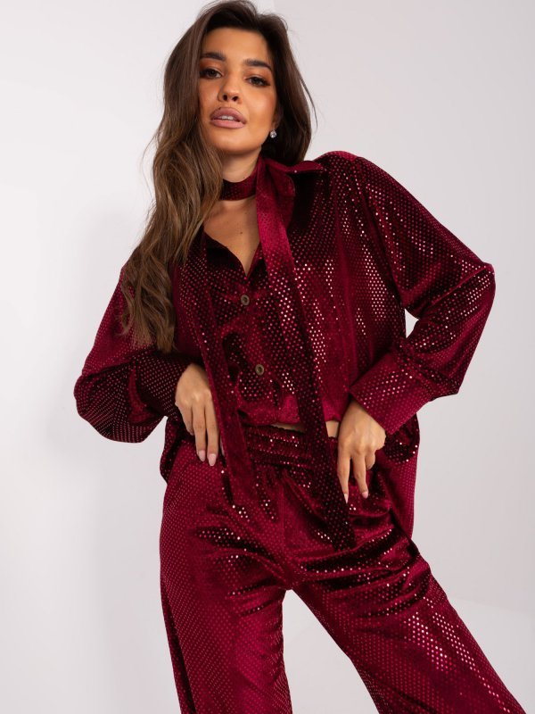 Komplet-LK-KMPL-509498.08-bordowy rozmiar - L/XL
