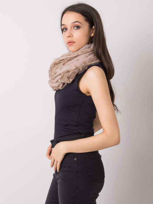 Chustka-AT-CH-LM72965-ciemny bezowy rozmiar - ONE SIZE