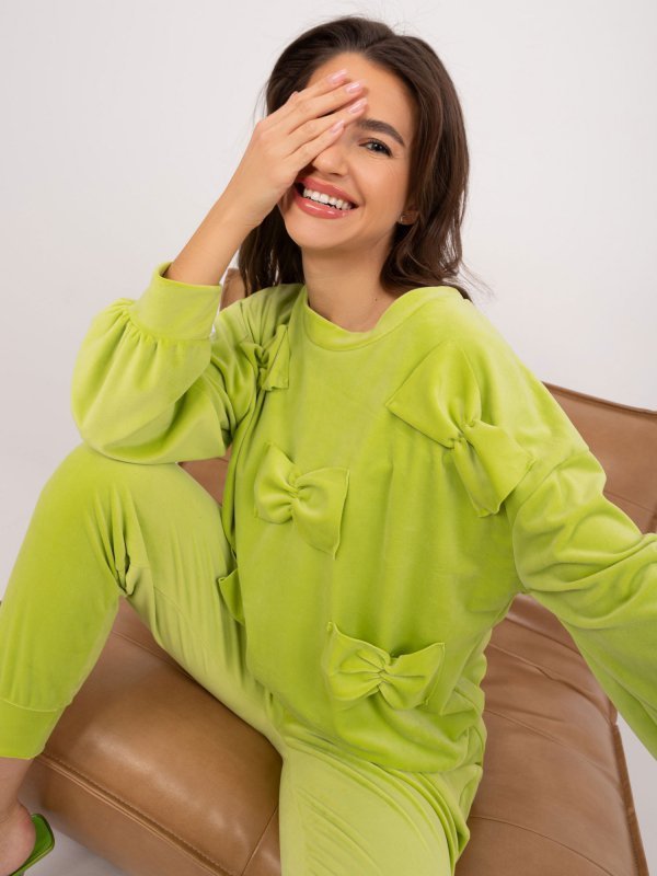 Komplet-DHJ-KMPL-8850.68-limonkowy rozmiar - ONE SIZE