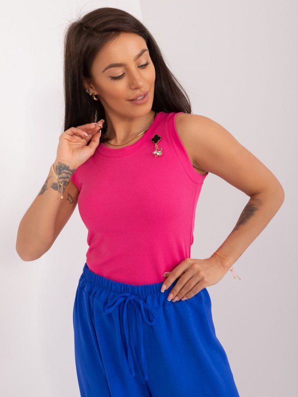 Top-LK-TP-509623.73-ciemny różowy rozmiar - S/M