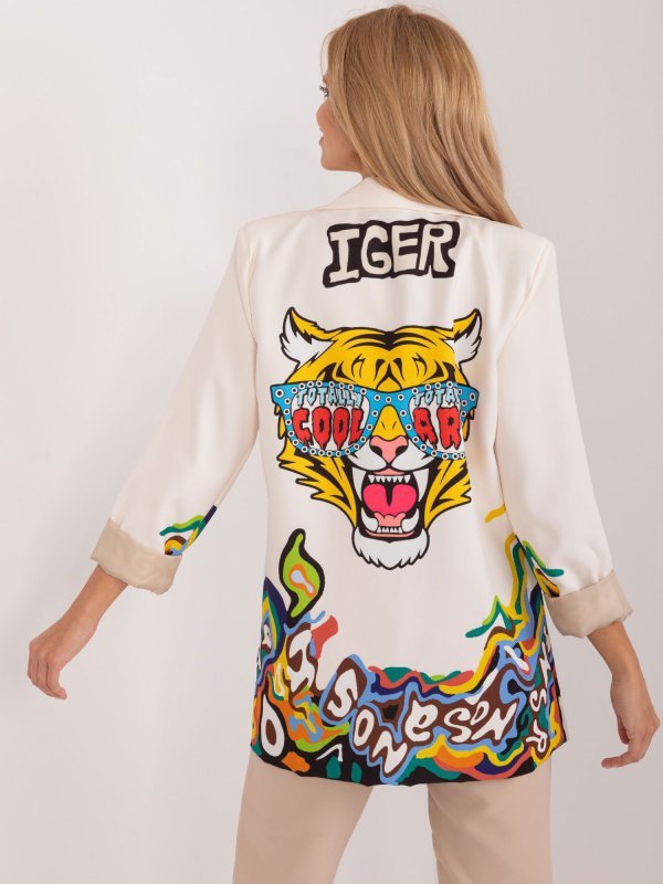 Marynarka-DHJ-MA-18525-7.67-ecru rozmiar - ONE SIZE