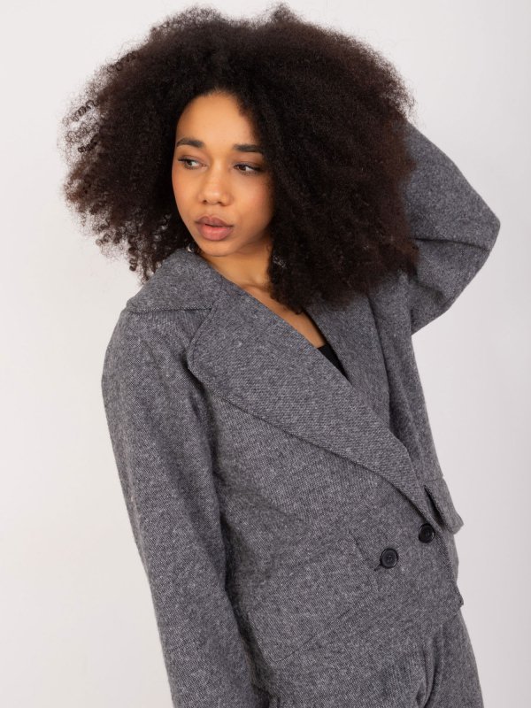 Marynarka-LK-MA-509562-2.14X-szaro-czarny rozmiar - S/M