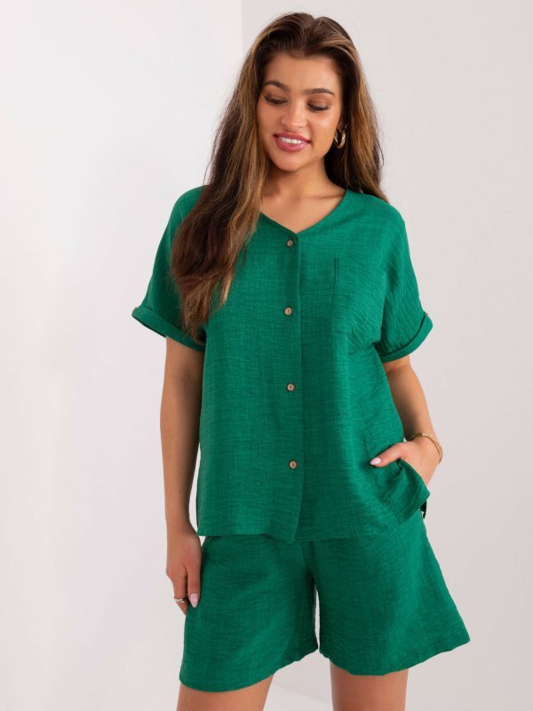 Komplet-LK-KMPL-509713.03X-ciemny zielony rozmiar - L/XL