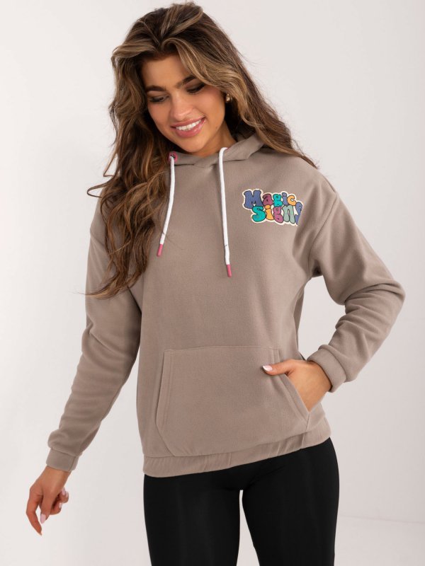 Bluza-D20005M02679A-ciemny bezowy rozmiar - XL