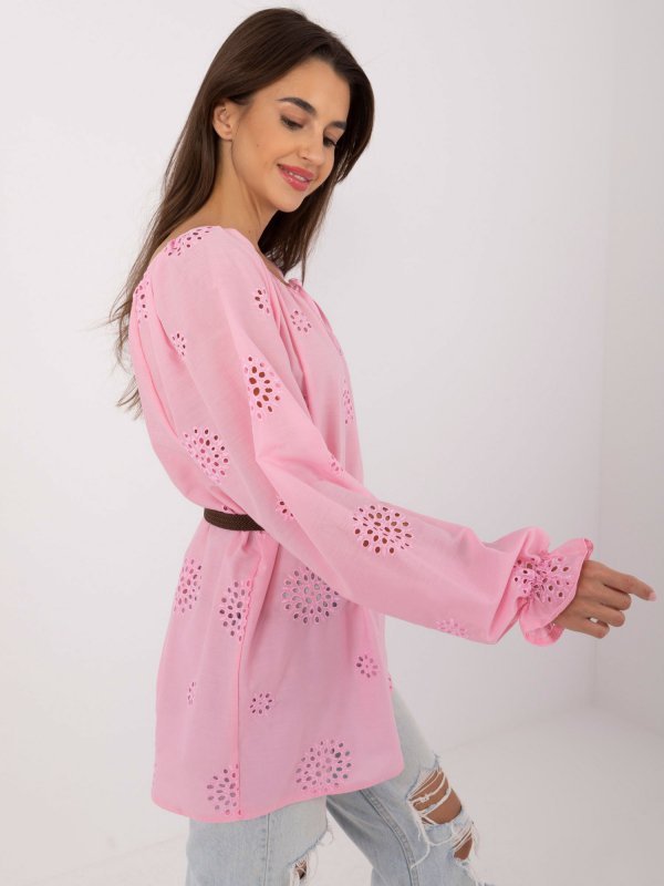Bluzka-LK-BZ-509747.80-różowy rozmiar - L/XL