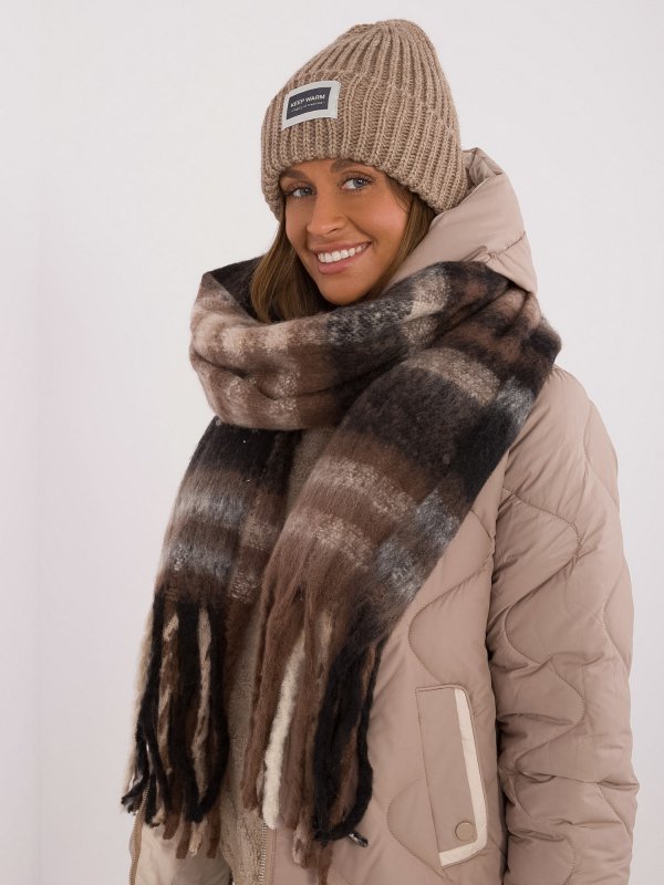 Szalik-AT-SZ-231301.21-brązowy rozmiar - ONE SIZE