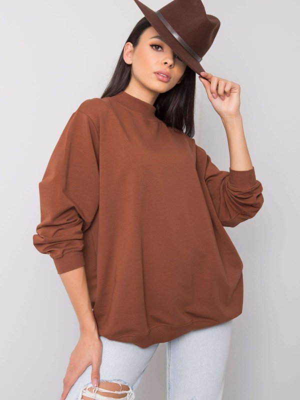 Bluza-RV-BL-5185.81P-ciemny brązowy rozmiar - S/M
