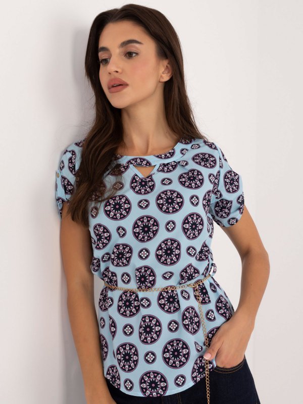 Bluzka-LK-BZ-505775.00-jasny niebieski rozmiar - 36