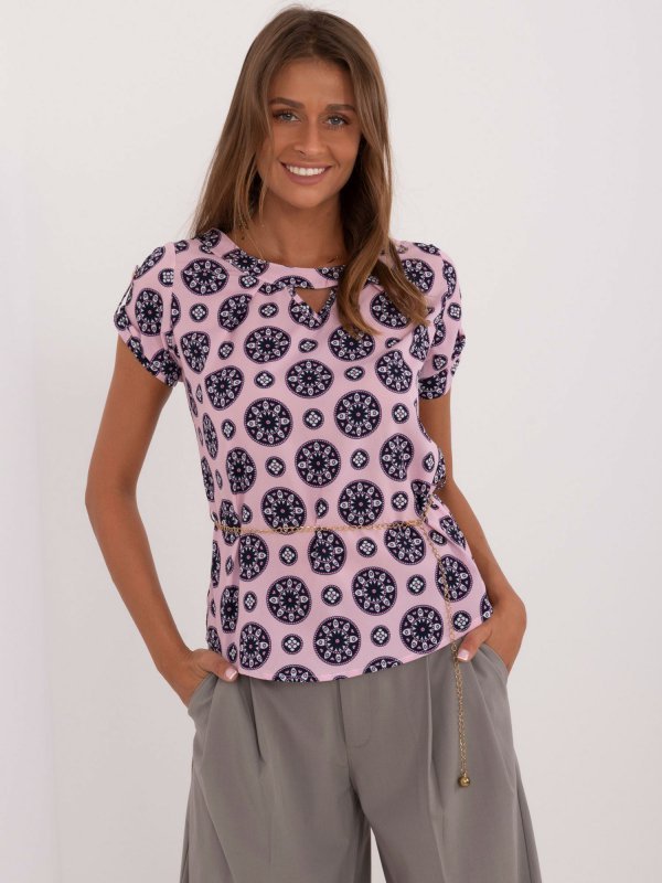 Bluzka-LK-BZ-505775.00-jasny różowy rozmiar - 44